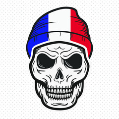 country flags with skull
