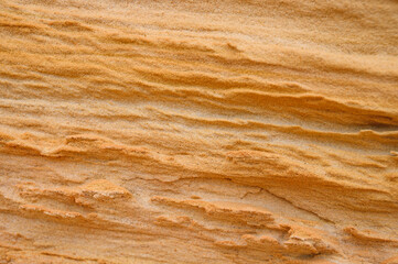 Sand pit. Mining of sand and clay. Natural texture.