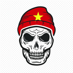 country flags with skull