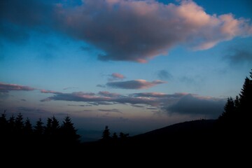 sunset in the mountains