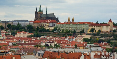 Obraz premium Panoramic view of Prague - Prague from a bird's eye view