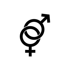 Gender icon male and female. Design template vector