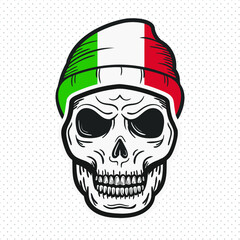 country flags with skull