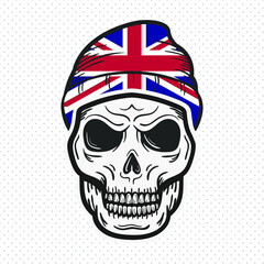 country flags with skull