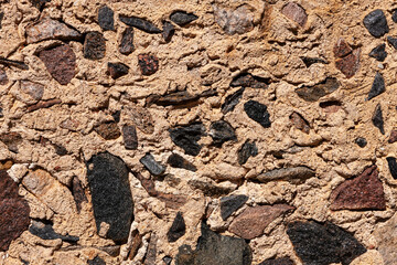 Background Fragment of an Old Stone Wall