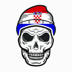 country flags with skull
