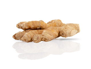 Ginger root on a white background