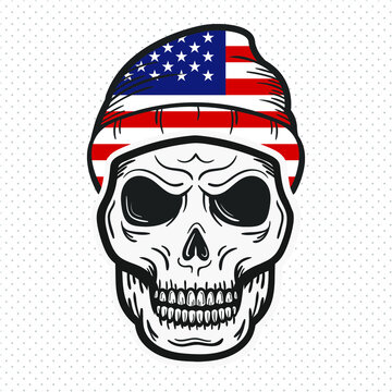 country flags with skull