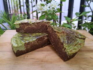 ฺBanana chocholate brownies mixed green tea cheesecake