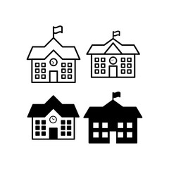 Fototapeta premium School building icon