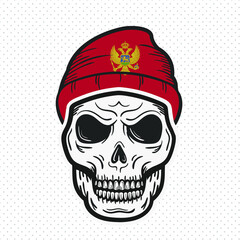 country flags with skull