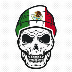 country flags with skull