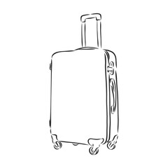 Suitcase Travel. Vector illustration, doodle style. suitcase, vector sketch illustration