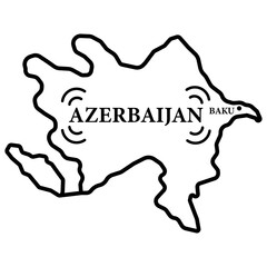 Map of Azerbaijan icon vector