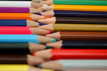 set of colored pencils background