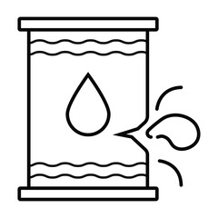 barrel leak isolated icon vector