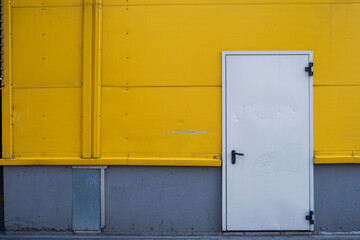 a storage door on industrial building