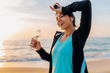 fitness woman on beach
