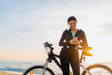 fitness woman on beach