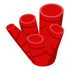 Kelp coral icon. Isometric of kelp coral vector icon for web design isolated on white background