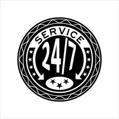 Service 24/7 Icon