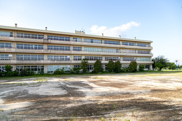 廃校の風景　埼玉県春日部市　日本