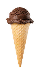 ice cream waffle cone on white background