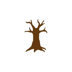 Obraz premium brown tree trunk vector illustration 