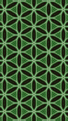 Ornate geometric pattern and abstract colored background