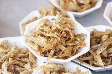 Crab, shrimp, fish, fried for food