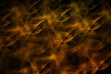 Abstract smoke of yellow and gold color.