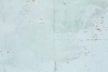 Light blue weathered wall texture. Old Background with crack
