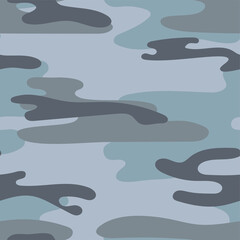 Military camouflage seamless pattern. Khaki texture. Trendy background. Abstract color vector illustration. For design wallpaper, fabric, wrapping paper.