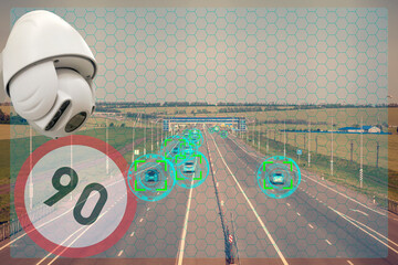 The camera monitors the speed of cars, the limit is 90 km / h
