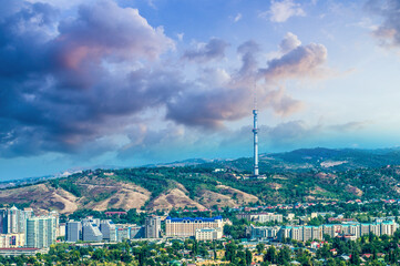 Fototapeta premium Almaty city in Kazakhstan, Central Asia