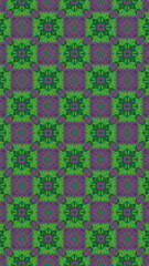 Ornate geometric pattern and abstract colored background