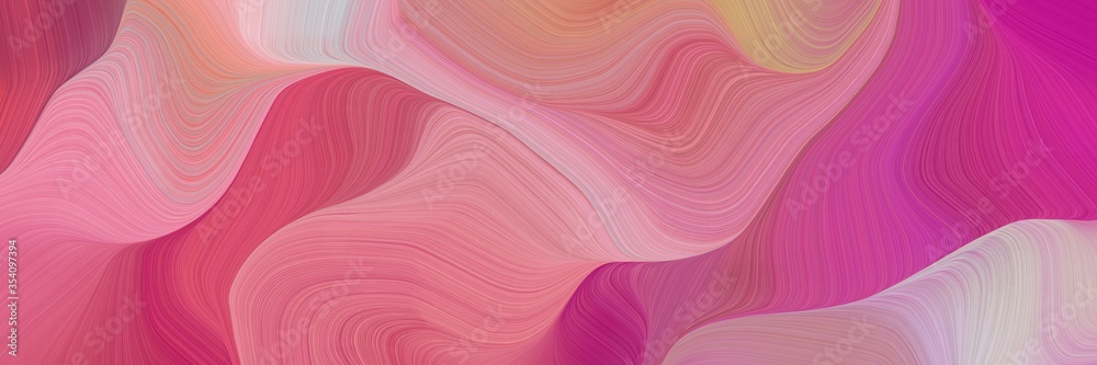 Aufkleber beautiful and smooth elegant graphic background with pale violet red, medium violet red and pastel gray color. smooth swirl waves background design