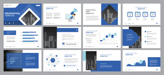 template presentation design and page layout design for brochure ,book , magazine,annual report and company profile , with info graphic elements design