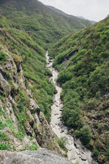 Mountain road on a steep slope
mountain trip