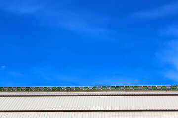 Roof and clear blue sky