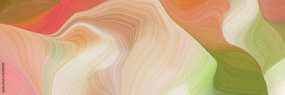 Aufkleber beautiful and smooth elegant graphic with waves. elegant curvy swirl waves background design with tan, pastel brown and indian red color