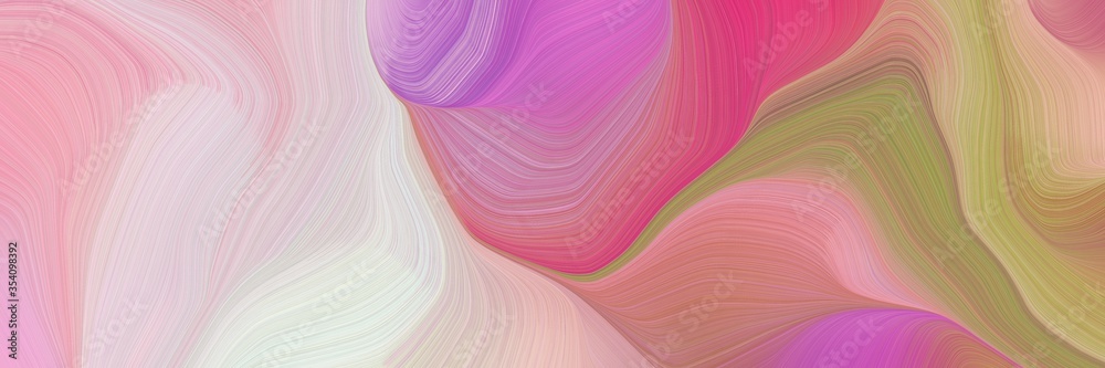 Poster beautiful and smooth landscape orientation graphic with waves. modern soft curvy waves background il