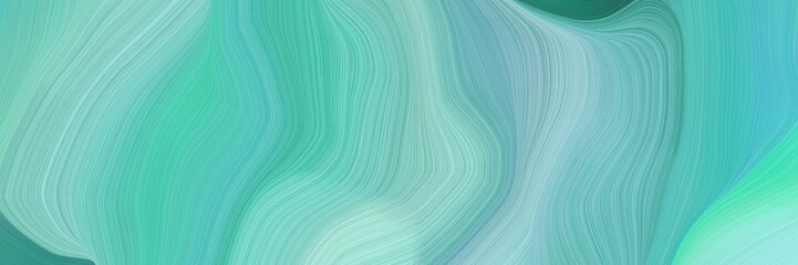 beautiful and smooth elegant graphic background with medium aqua marine, light blue and blue chill color. modern soft swirl waves background illustration