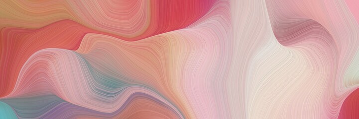 beautiful and smooth dynamic elegant graphic. modern curvy waves background illustration with silver, baby pink and moderate red color