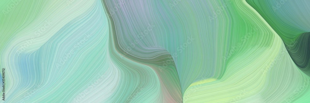 Fototapete beautiful and smooth elegant graphic with waves. smooth swirl waves background design with dark sea 