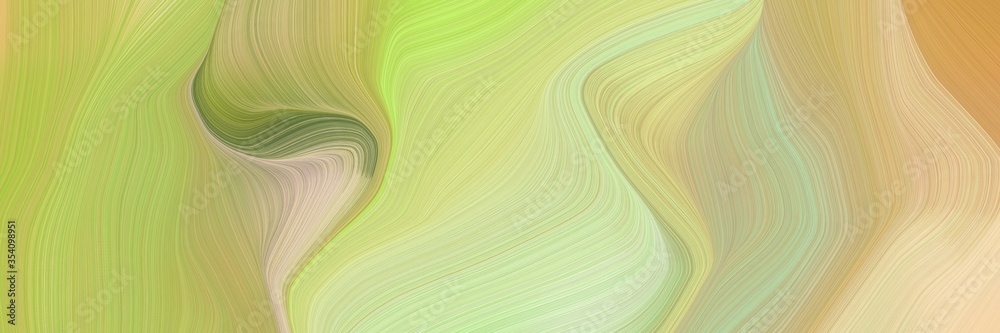 Aufkleber beautiful and smooth landscape orientation graphic with waves. elegant curvy swirl waves background 