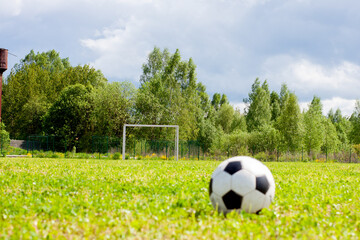 soccer ball on the field. playground. sport. 