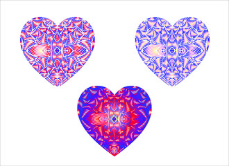 collection of vector hearts element template