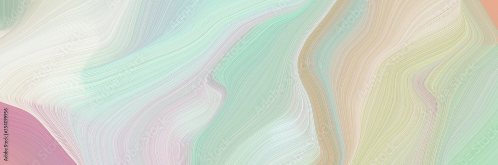 Poster beautiful and smooth landscape orientation graphic with waves. modern soft swirl waves background il