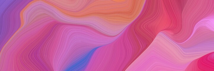 Obraz premium beautiful and smooth background elegant graphic with pale violet red, moderate red and slate blue color. modern soft swirl waves background design